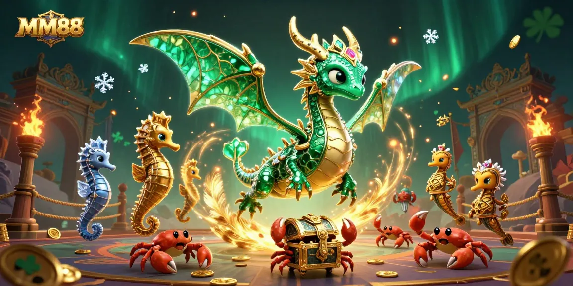Experience the excitement of MM88 with a vibrant illustration of casino elements and gaming action.