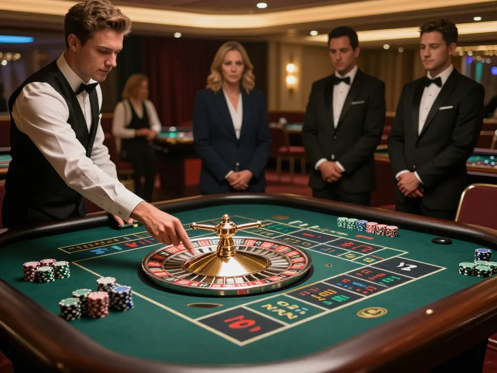 Sunwin players engaging in an exciting roulette game at a luxurious casino table.