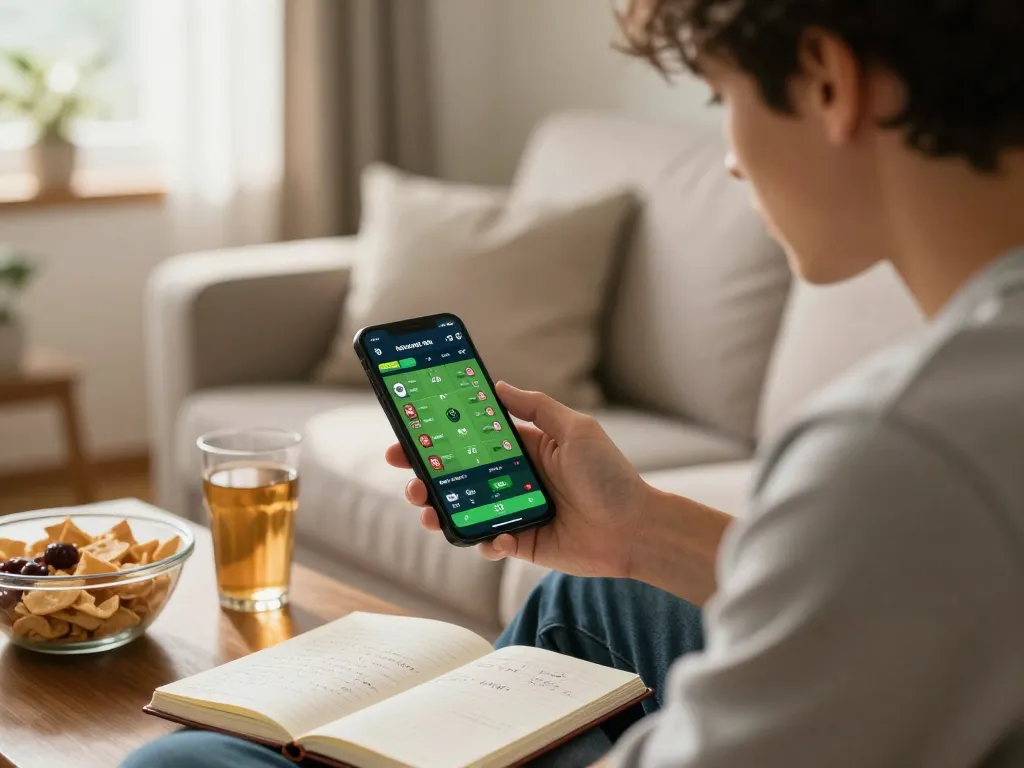 Kết quả bóng đá live updates shown on mobile device, enhancing strategic sports betting experience.