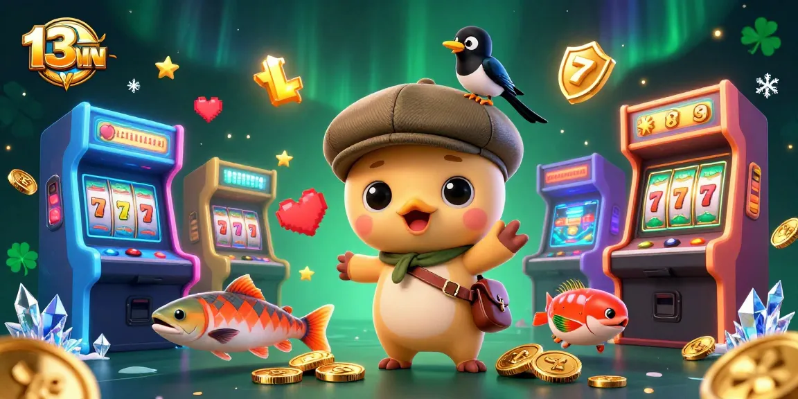 Experience thrilling wins at 13WIN with a captivating 3D casino illustration featuring vibrant characters and dynamic gaming elements.