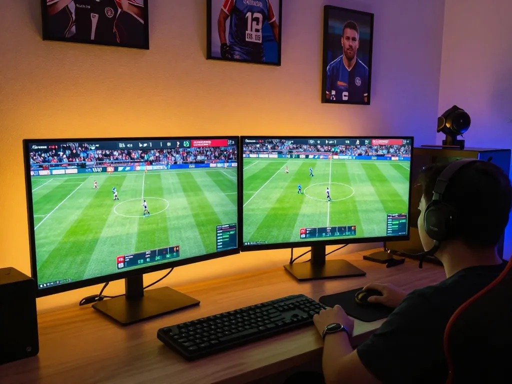 Socolive streaming live football matches in a modern online gaming setup creating an engaging experience.