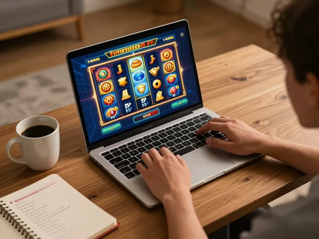 123Win đăng ký for online slot gaming, showing engaging gameplay on a laptop