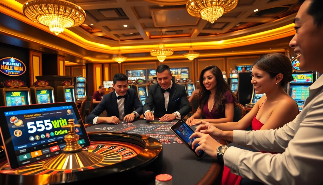 Experience thrilling games at 555win with a lively casino atmosphere and engaging players.