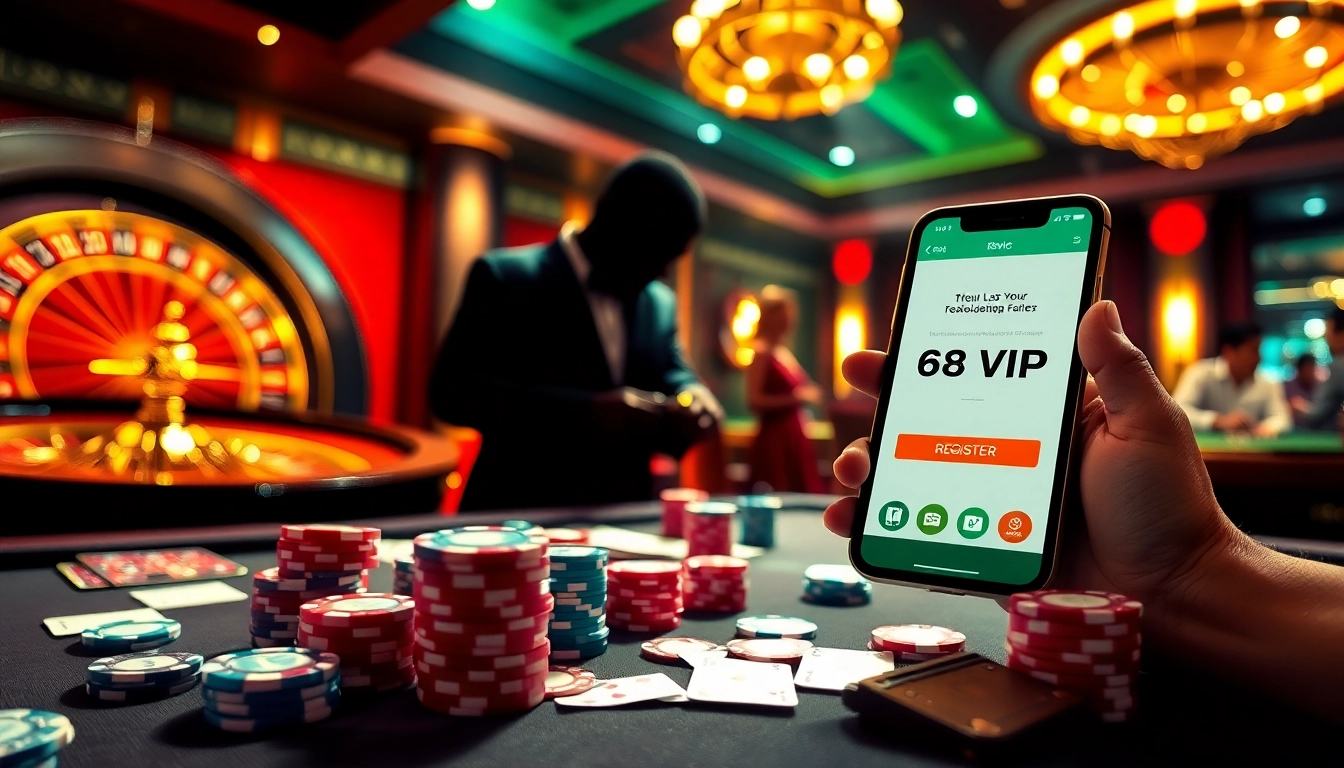 Register at 68VIP casino to access diverse games and exclusive promotions.