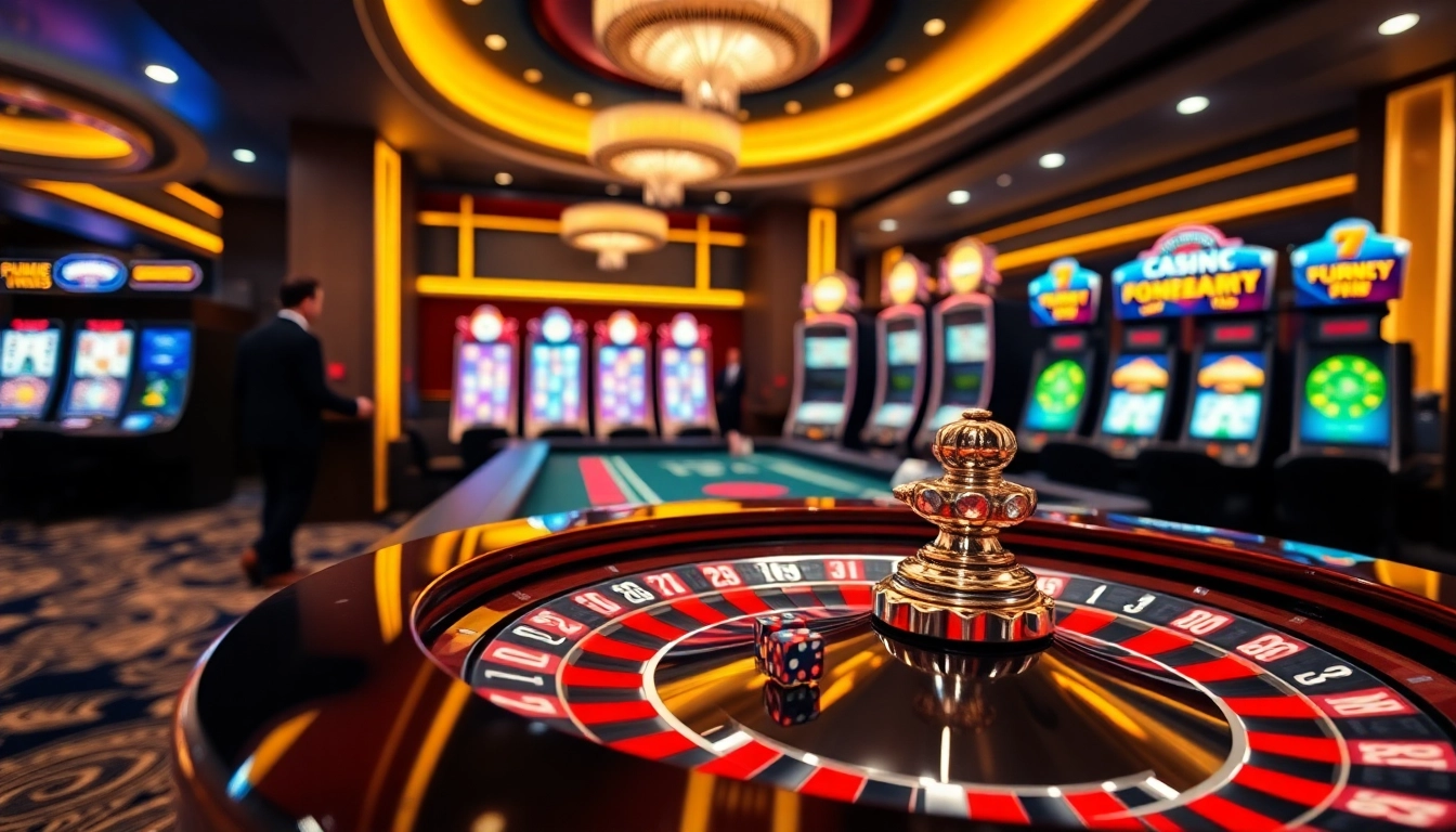 KJC gaming platforms provide an exciting casino experience with poker chips and roulette wheels.