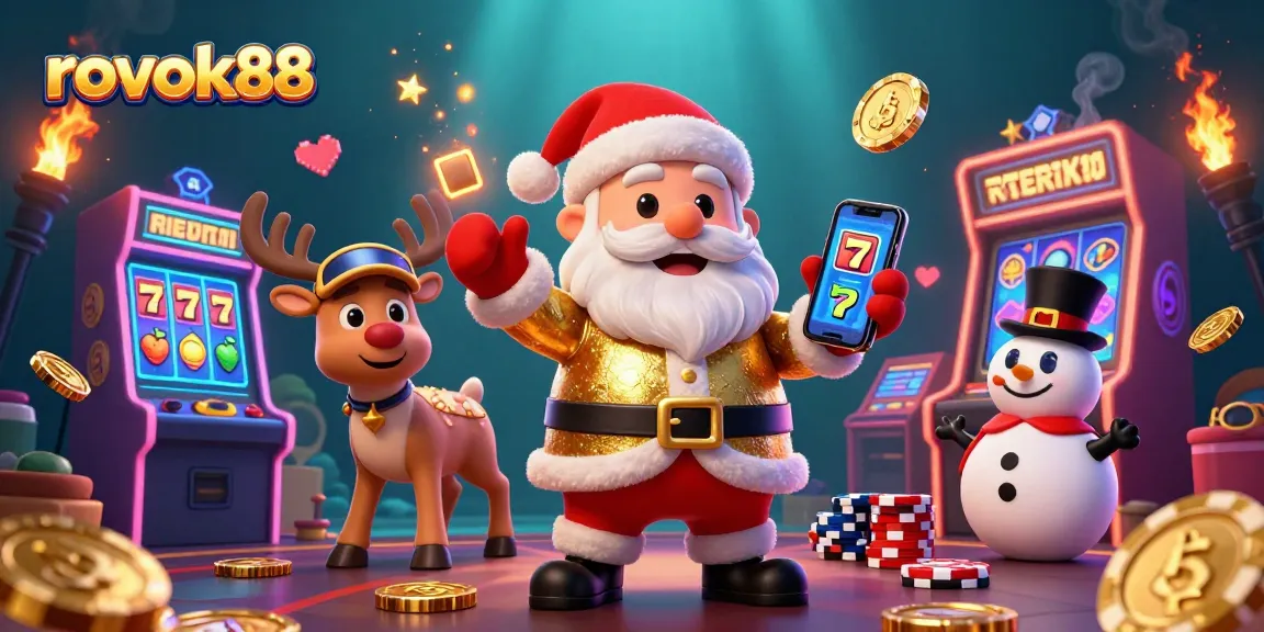 Engage with rokok88 for exciting slots and jackpots in a fun casino-themed illustration.