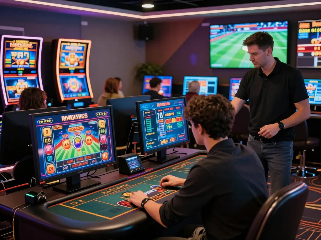 Engaging online gaming scene at Five88 with vibrant gaming interface and players strategizing.
