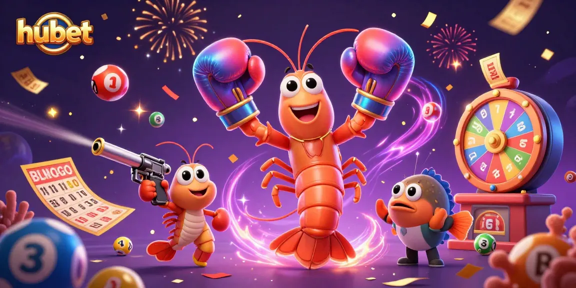 Engage in thrilling lottery action with hubet's vibrant 3D casino characters and lively game elements.