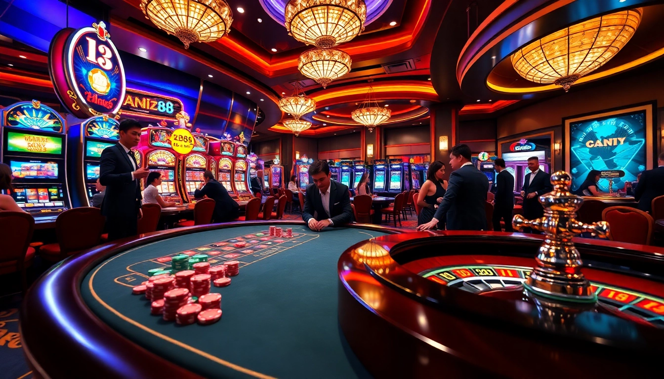 Experience high-stakes excitement at hz88 with players engaged at casino tables
