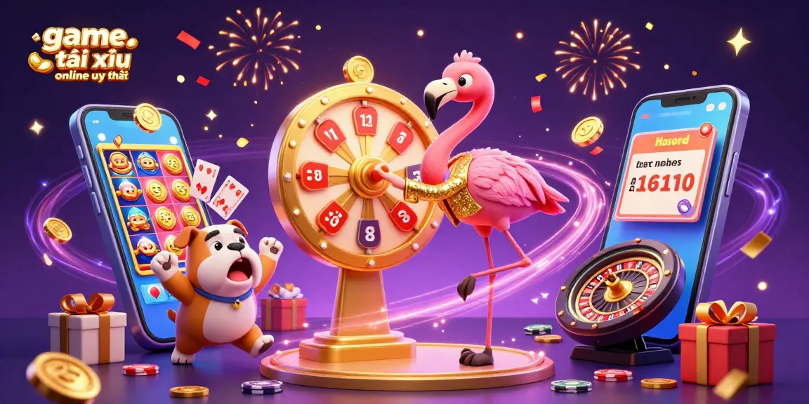 Experience excitement in game tài xỉu online uy tín with entertaining characters and vibrant casino elements.