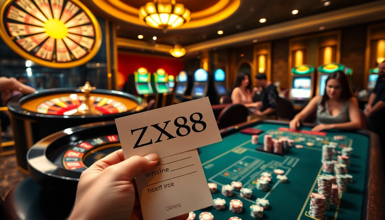 Players engaging in high-stakes gambling at the luxurious XX88 casino.