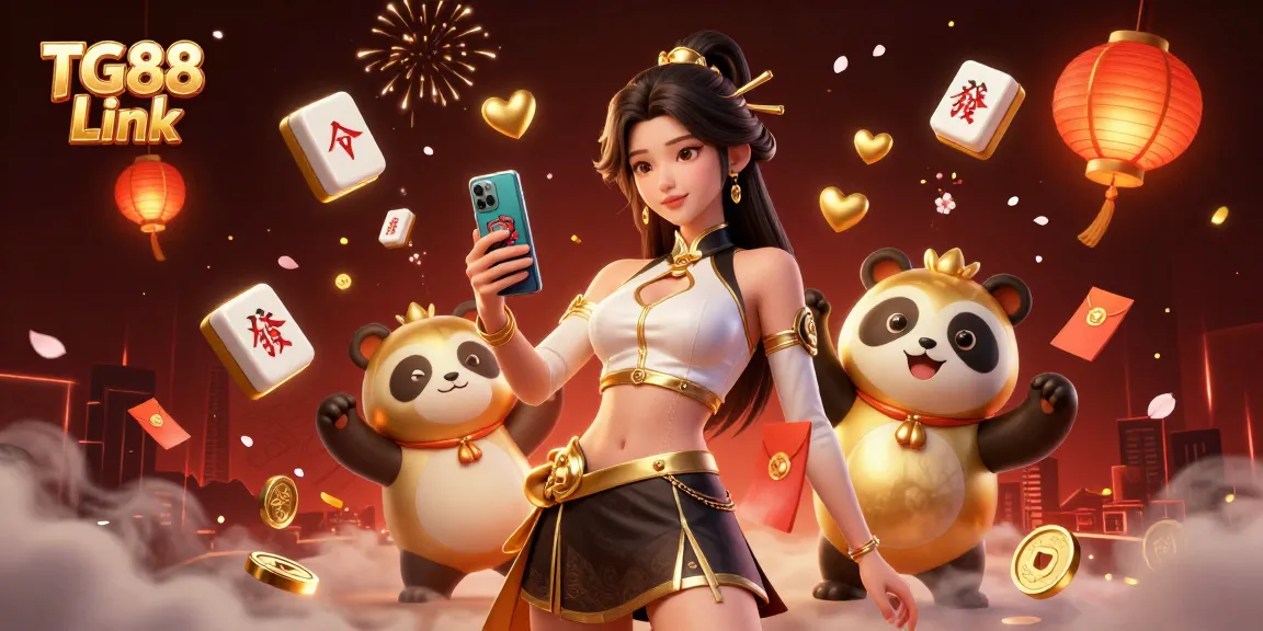 Experience exciting gameplay at TG88 Link with vibrant characters and casino elements in a rich illustration.