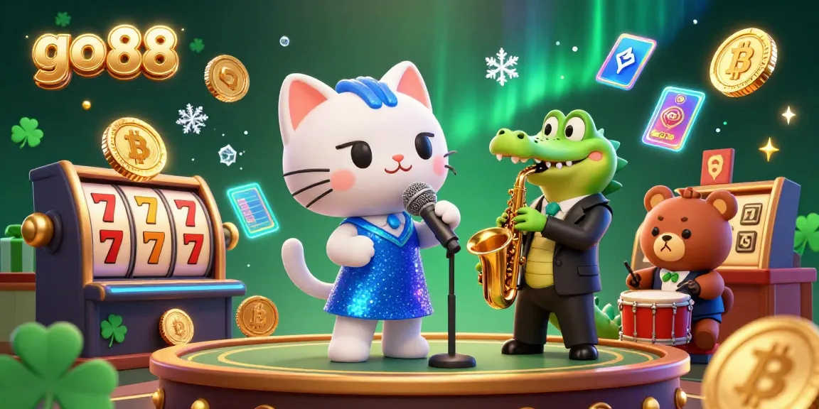 Experience the vibrant games at go 88, where jazz-singer cat and friends bring excitement to the casino.