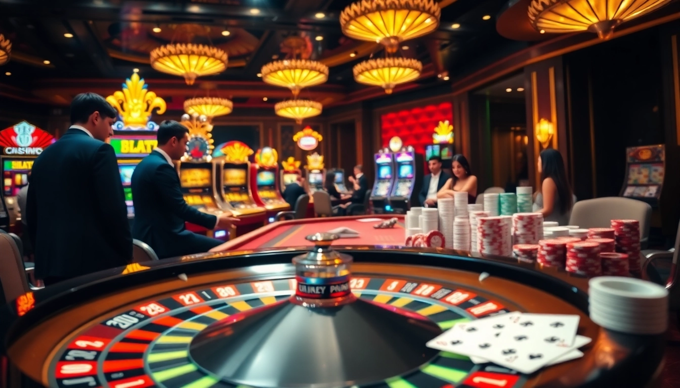 Engaging players enjoying roulette at Liên minh okwin casino scene.