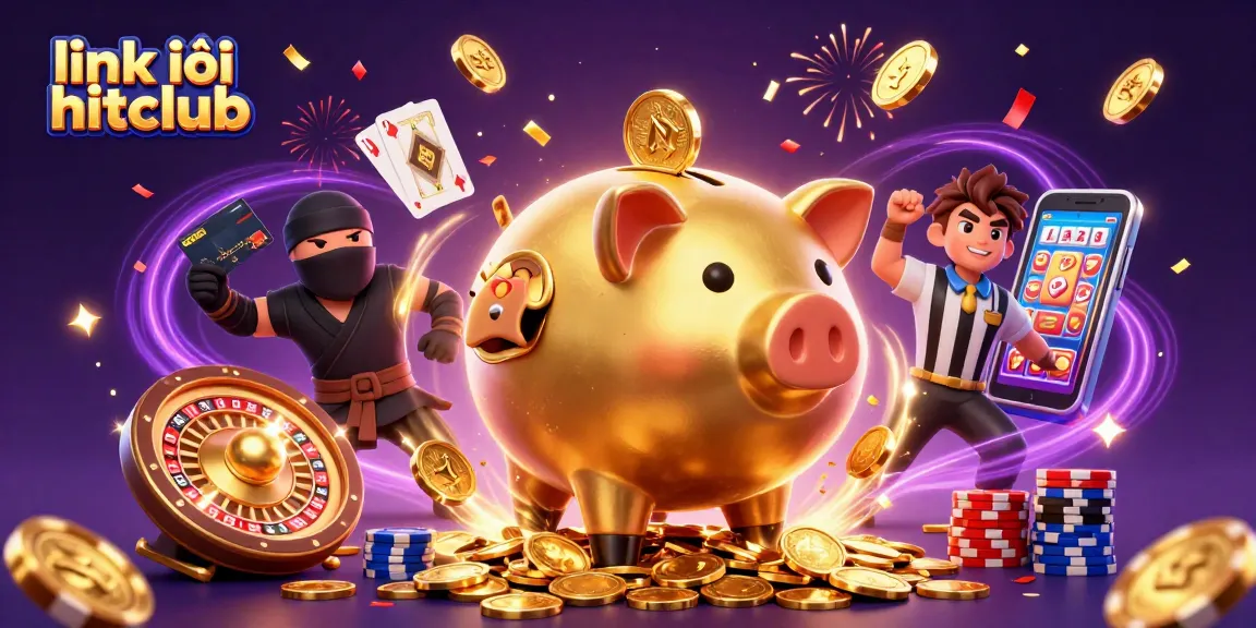 Engage with thrilling gameplay at link vào hitclub featuring an energetic casino scene with dynamic characters and vibrant elements.
