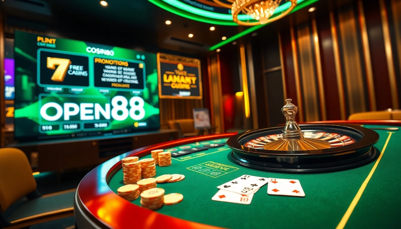 Experience the excitement of OPEN88 with engaging gambling action at a luxury casino.