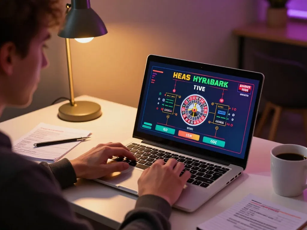 Nohu90 player engaging in live dealer games on a laptop, showcasing modern online gambling setup
