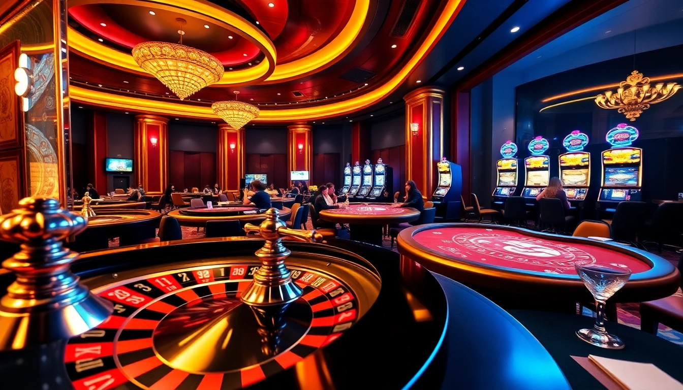 Experience the excitement of casino TR88 with vibrant games, poker chips, and shining roulette wheels.