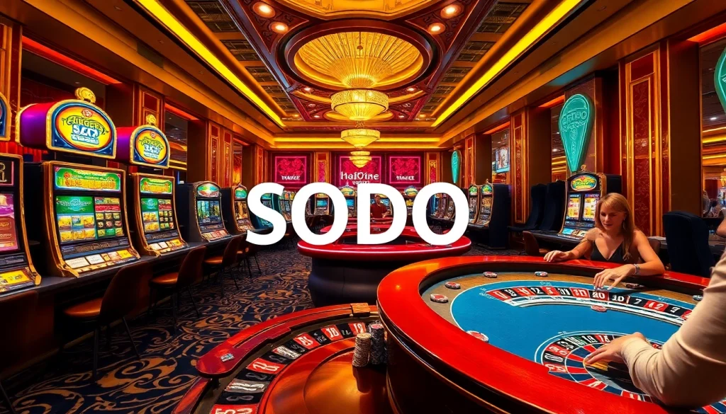 Engage in an exciting game at SODO Casino with vibrant tables and dynamic players.