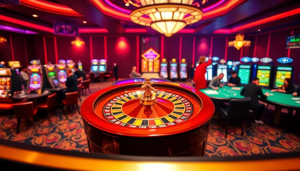 Experience the thrill of RIKVIP casino gaming with vibrant tables and action-packed players.