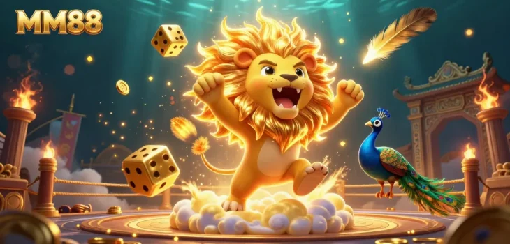 Experience MM88's vibrant casino world with dynamic characters and elements showcasing excitement.